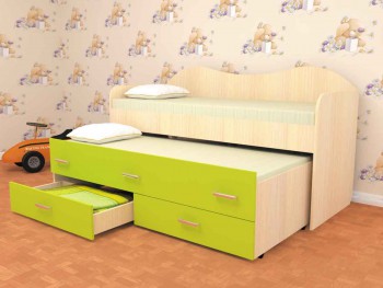 Кровать детская Нимфа двухместная 2.0 Венге/Дуб молочный в Москаленки - moskalenki.mebel54.com | фото